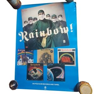 Rainbow Difficult to Cure Vintage 1981 Promo Poster 22x31 PolyGram Records